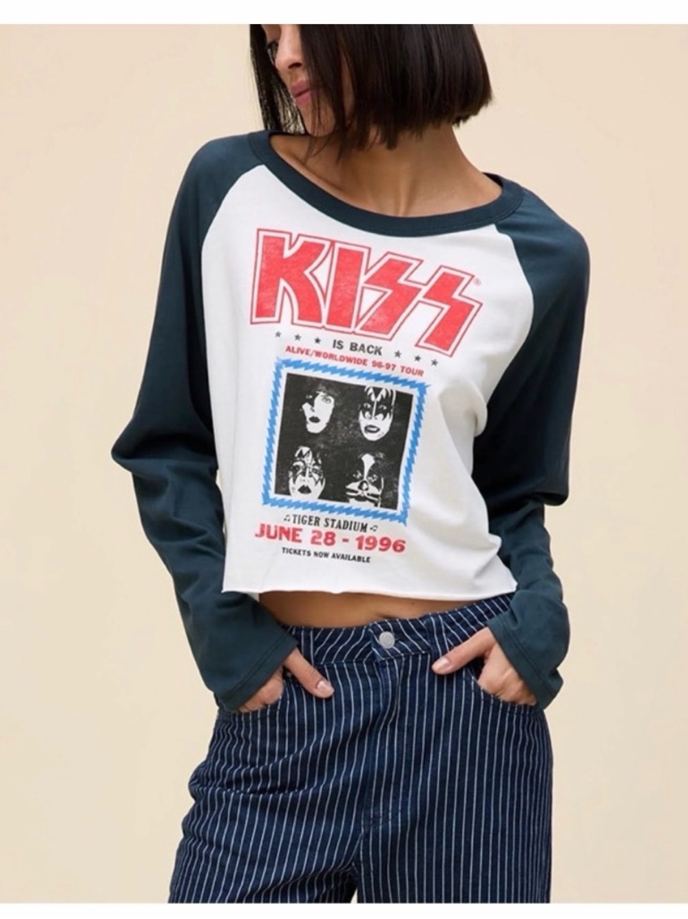 Daydreamer KISS Raglan Long Sleeve T-shirt, Sz M, NWT - Picture 3 of 8